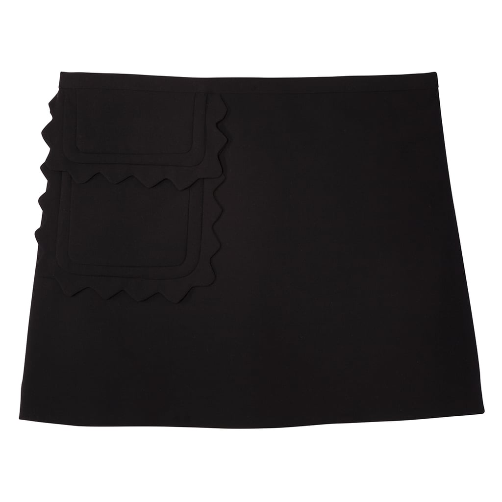 女子+黑色斜纹裙与扇贝装饰口袋(30美元)