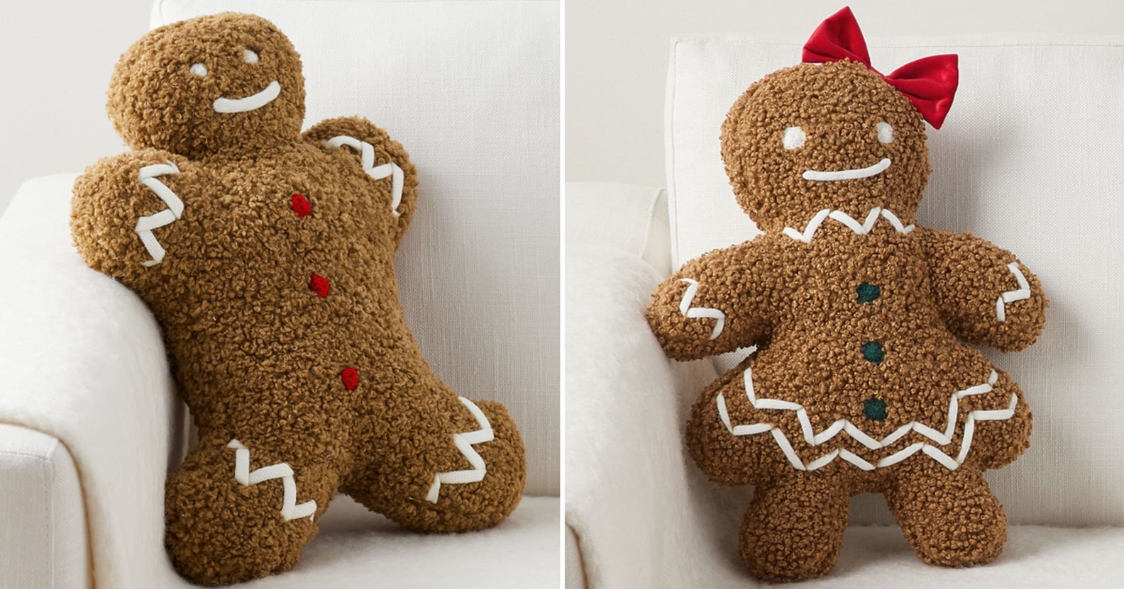 Shop Pottery Barn's New Gingerbread Holiday Pillows POPSUGAR Home