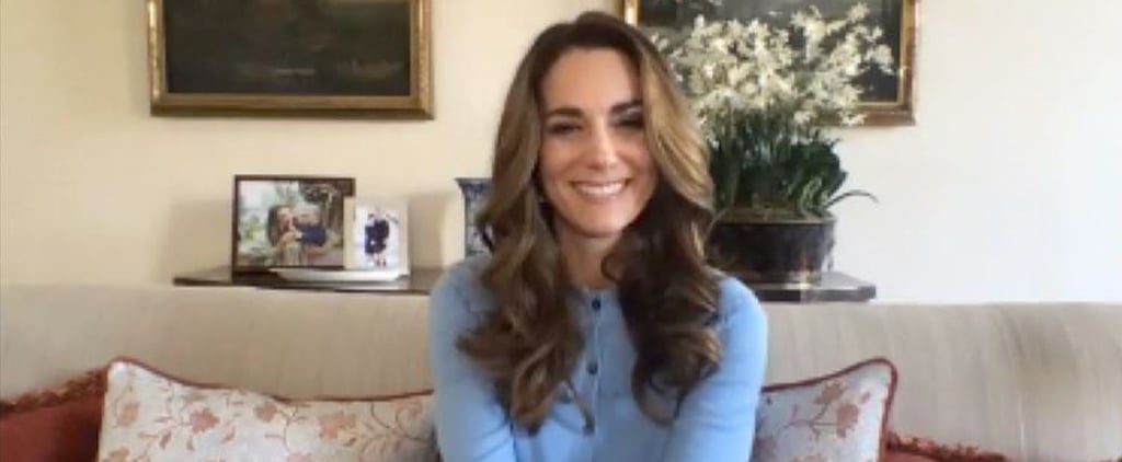 Kate Middleton's Blue Cardigan in Hold Still Video Call 2020