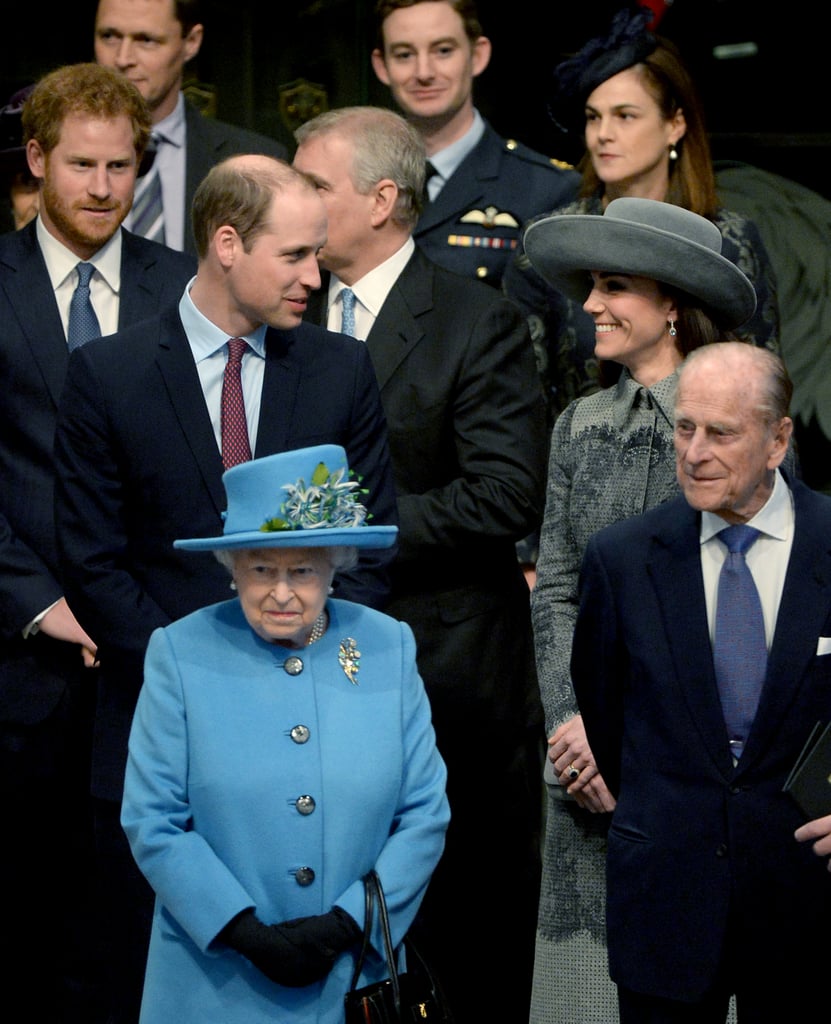 Philip was joined by his grandsons William and Harry, as well as Kate Middleton and Queen Elizabeth, for a Commonwealth Day service in March 2016.