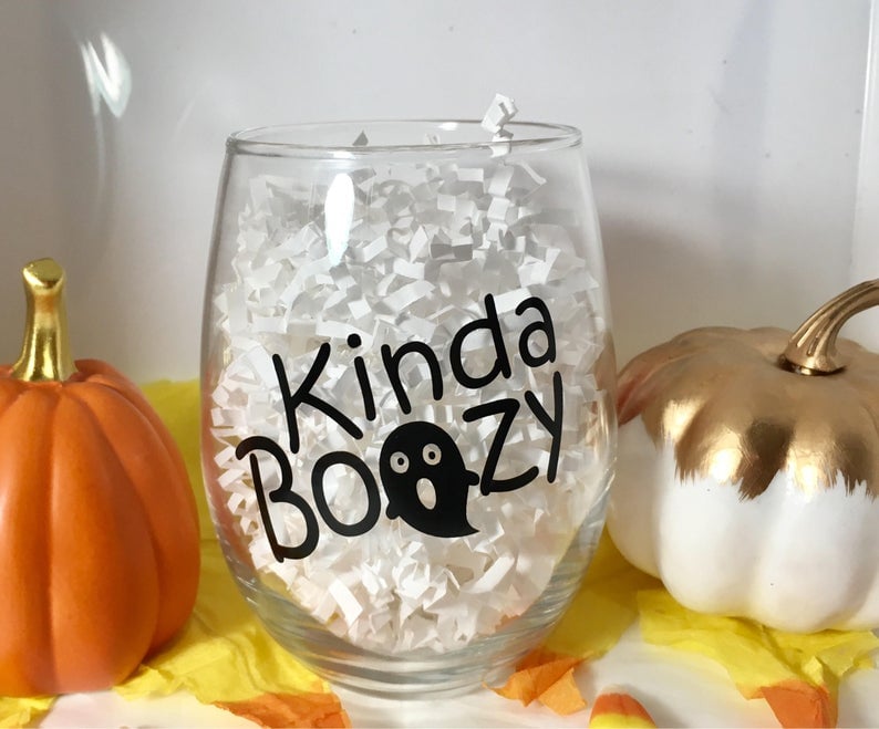 Halloween Party Wine Glass