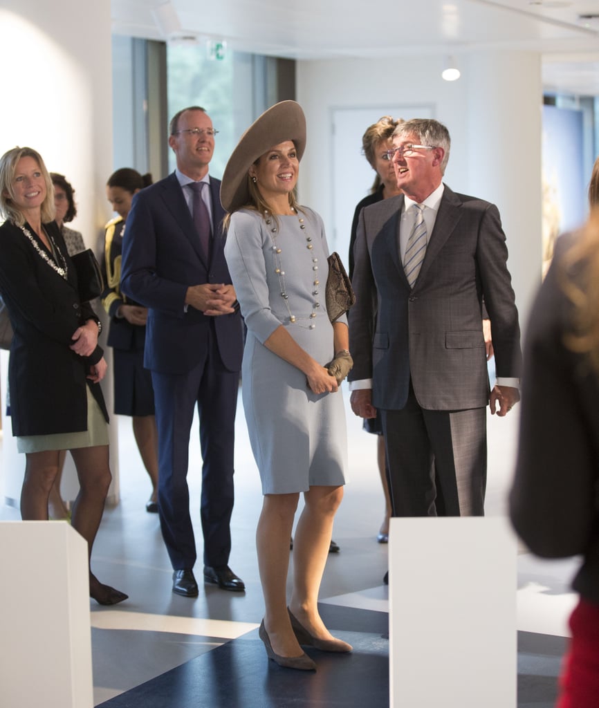 Dutch Queen Maxima Wearing a Giant Hat