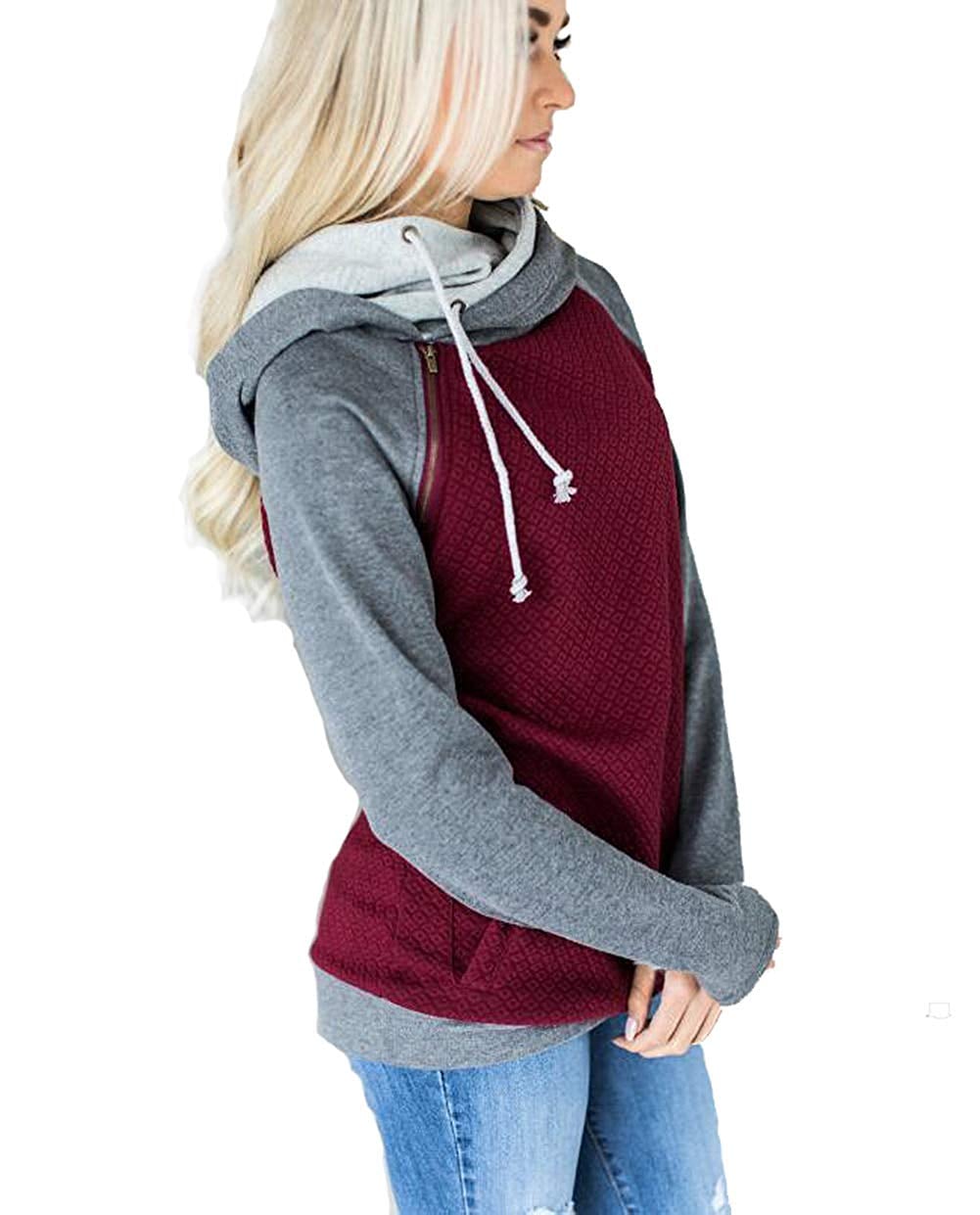 Oblique zipper hoodie cheap