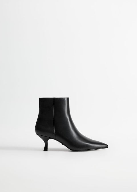 Violeta by Mango Heel leather Ankle Boot