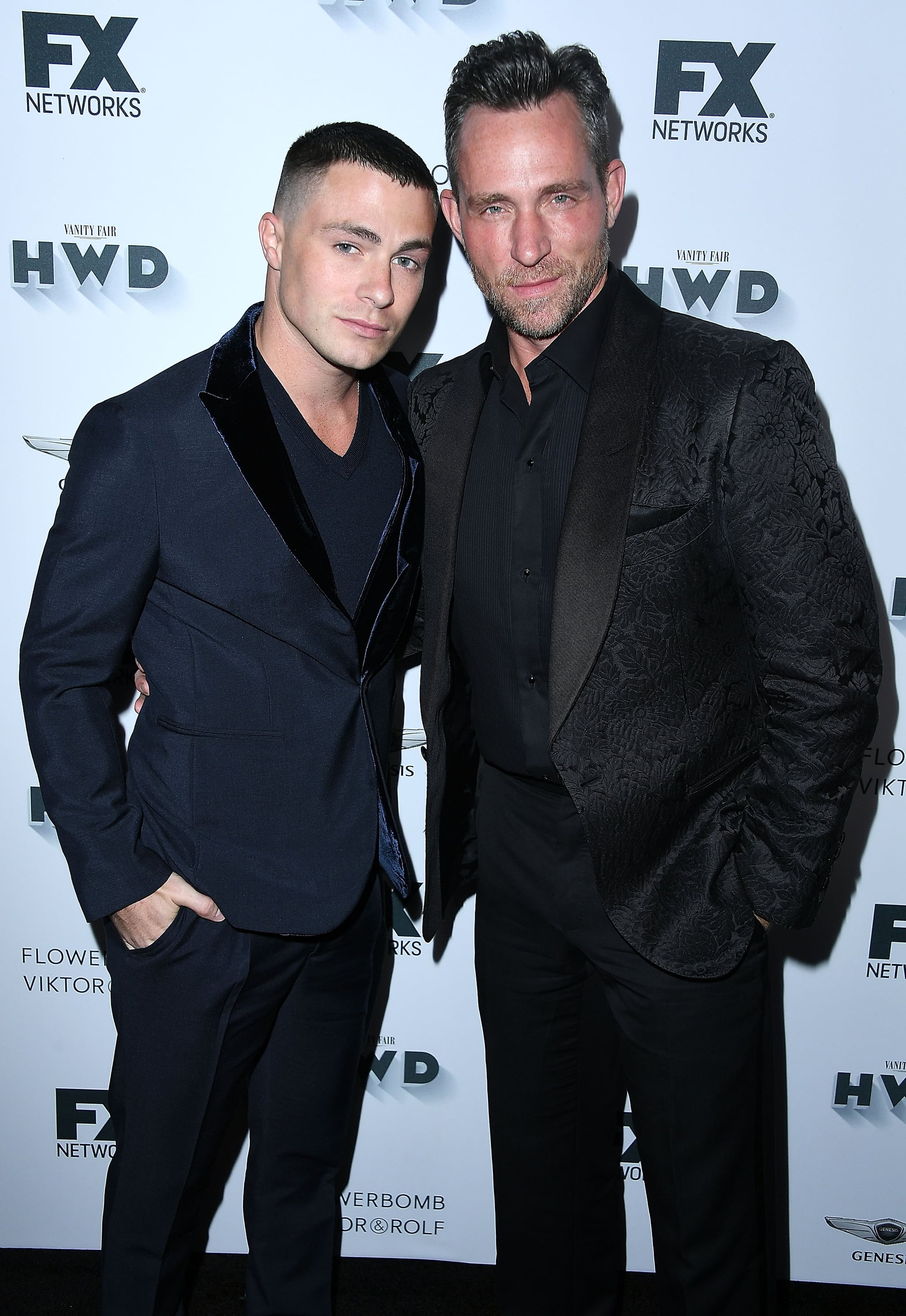 CENTURY CITY, CA - SEPTEMBER 16:  Colton Haynes, Jeff Leatham arrives at the FX and Vanity Fair Emmy Celebration at Craft on September 16, 2017 in Century City, California.  (Photo by Steve Granitz/WireImage)