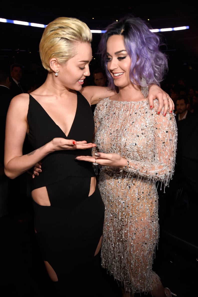 Katy Perry and Miley Cyrus Compared Cleavage