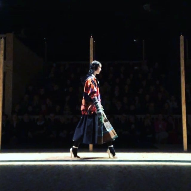 Bold prints and ladylike proportions dominated.