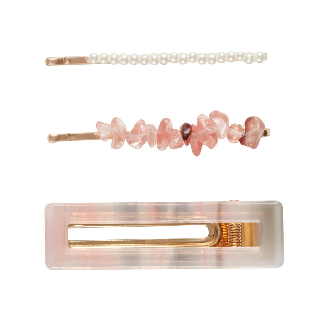 For a Blush-Pink Look: Scunci Trend Collection Clips