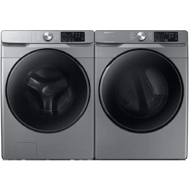 A Laundry Upgrade: Samsung Platinum Front-Load Washer & Electric Dryer Set