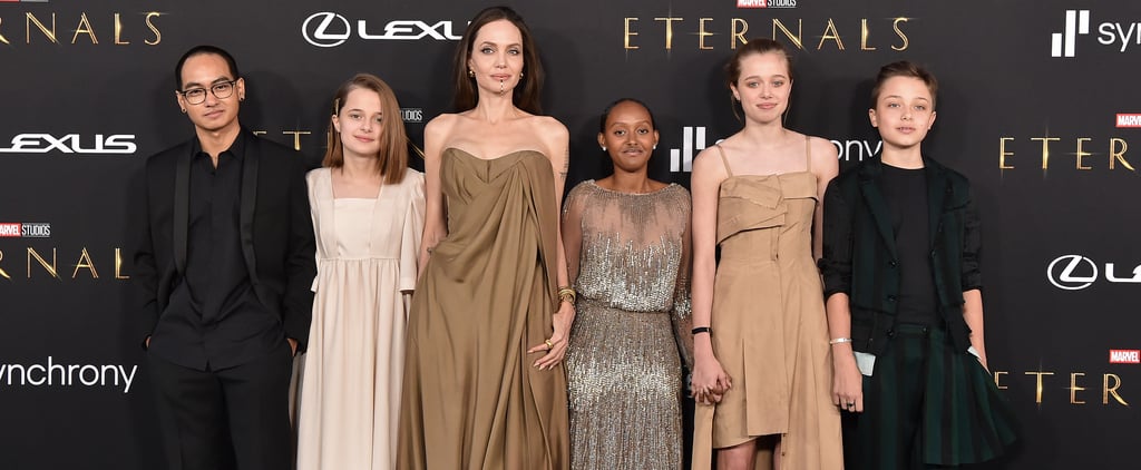 Angelina Jolie's Daughter Zahara Wears Her Mom's 2014 Oscars Dress to the Eternals Premiere