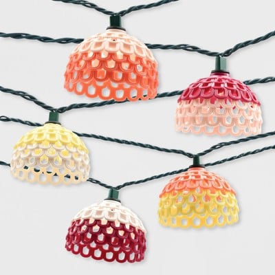 Textured Open-Hood Outdoor String Lights