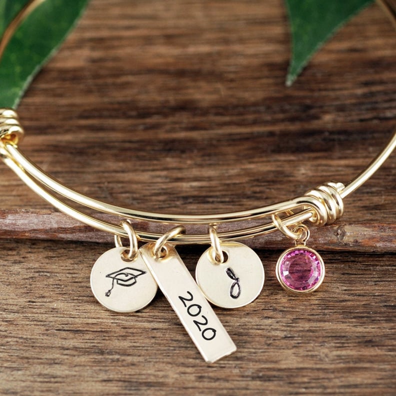 Personalized Gold Graduation Bracelet