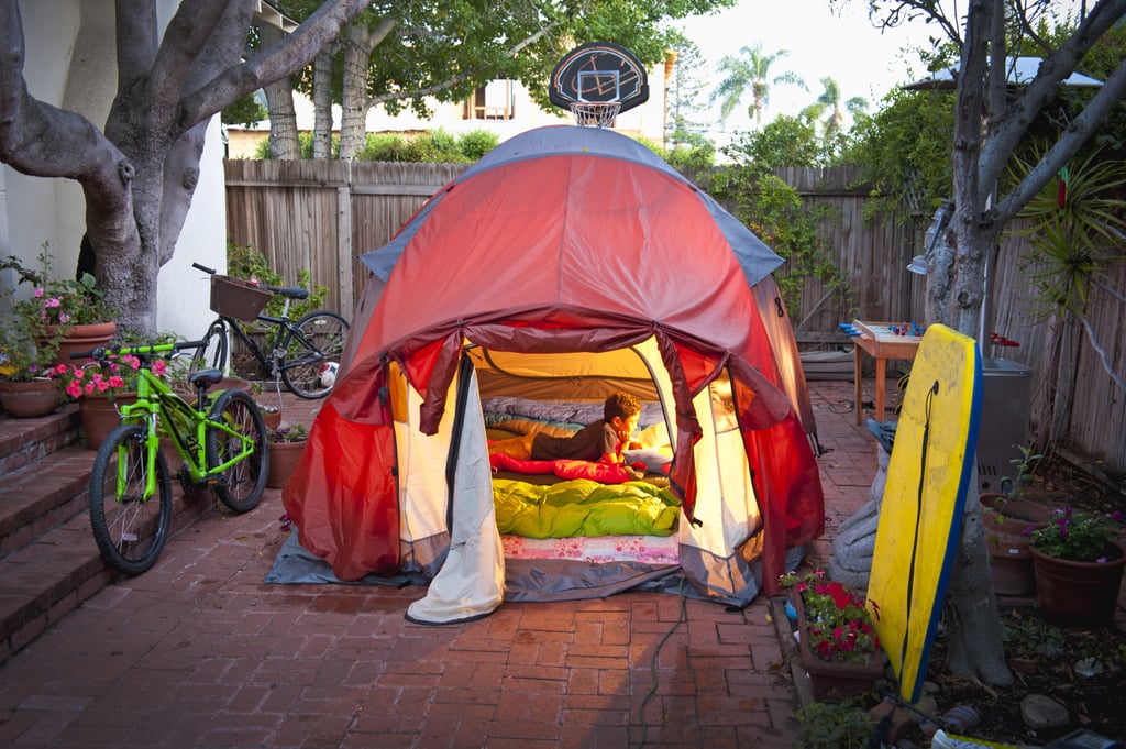 Camp out in the backyard.