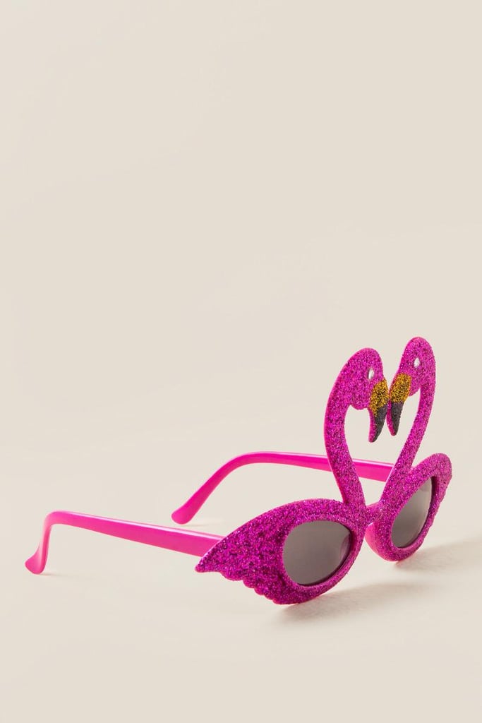 Francesca's Glitter Flamingo Sunglasses