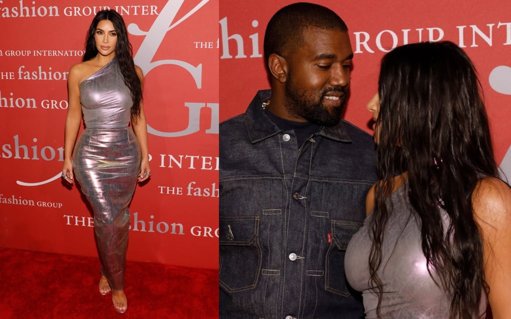 Kim Kardashian's Rick Owens Iridescent Dress With Kanye West