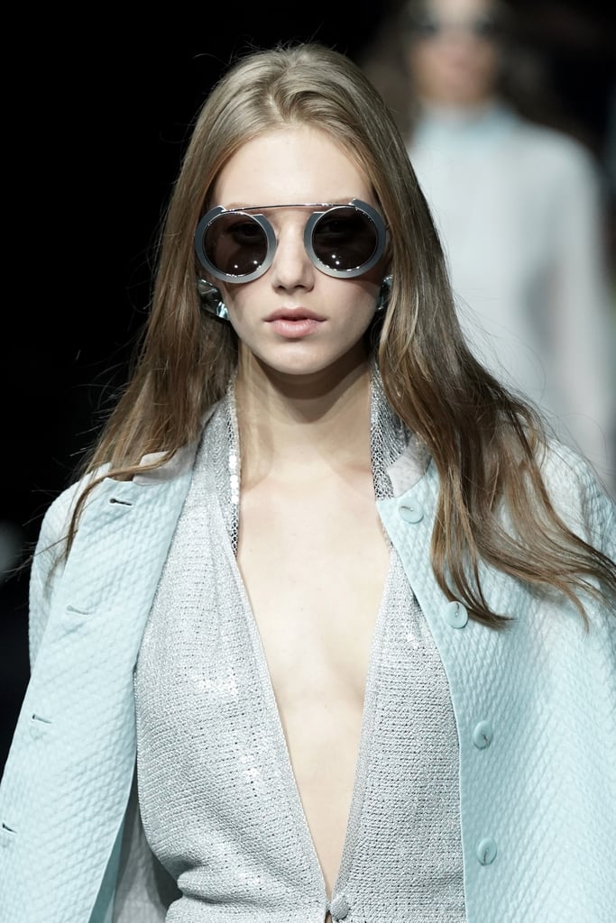 Sunglasses on the Emporio Armani Runway at Milan Fashion Week