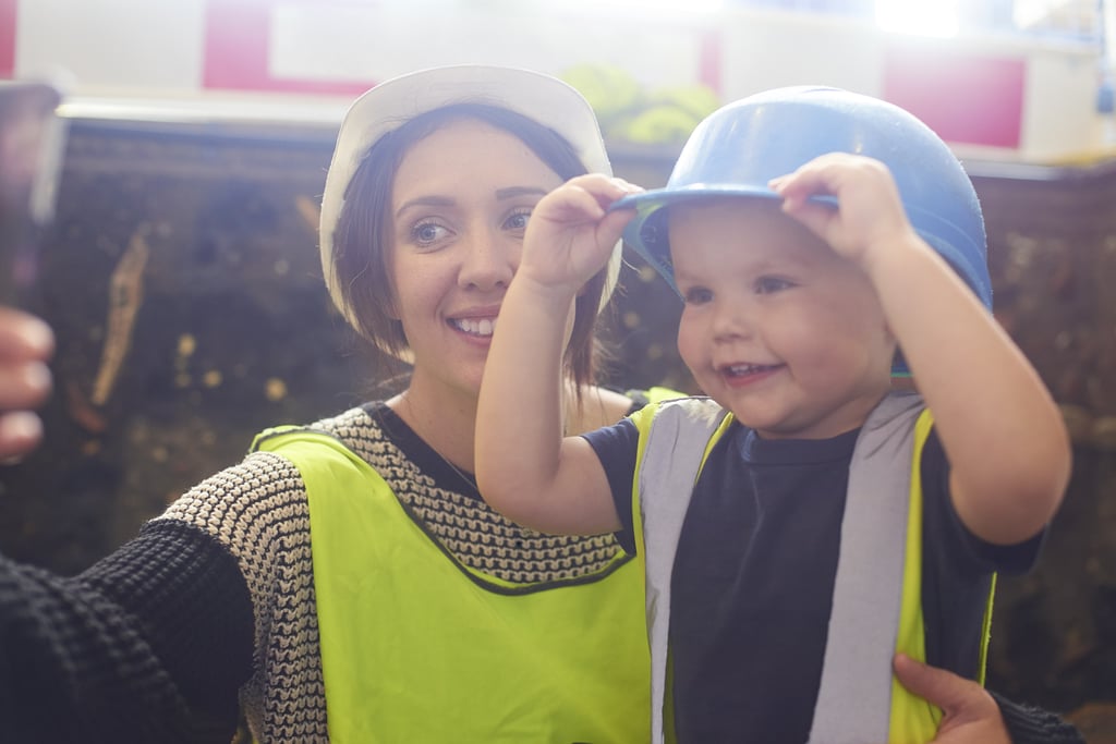 Mom and Son Halloween Costume: Construction Workers