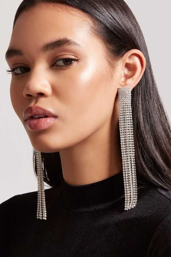 Forever 21 Rhinestone Duster Earrings