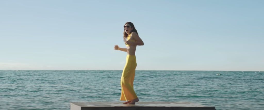 Lorde's Yellow Two-Piece Set in "Solar Power" Music Video