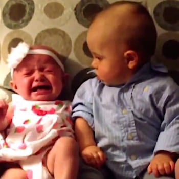 Video of Little Boy Confused by Twin Babies