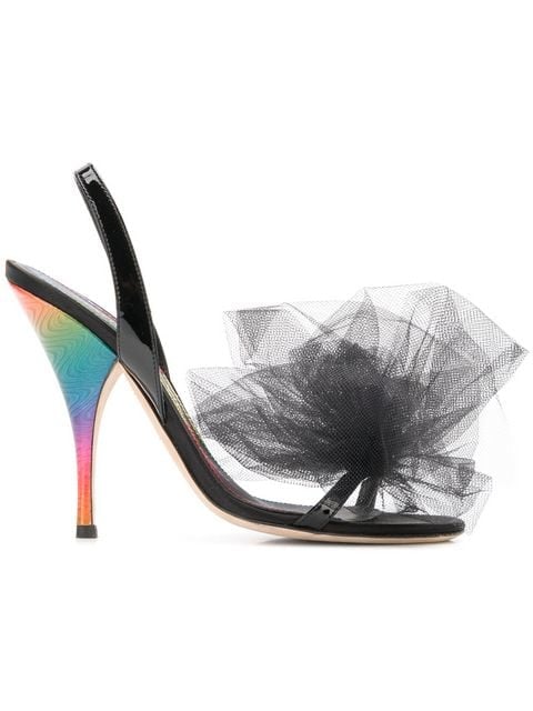 Marco De Vincenzo Maxi Tulle Bow Sandals