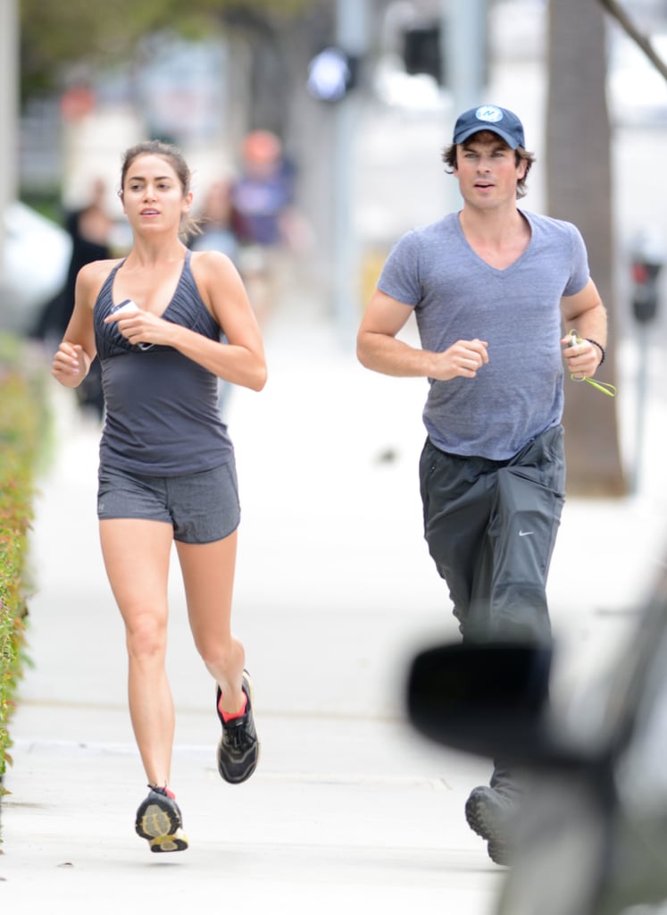 Nikki Reed and Ian Somerhalder went running together in LA on Saturday. They followed it up with sweet yet confusing moments at the farmers market on Sunday.