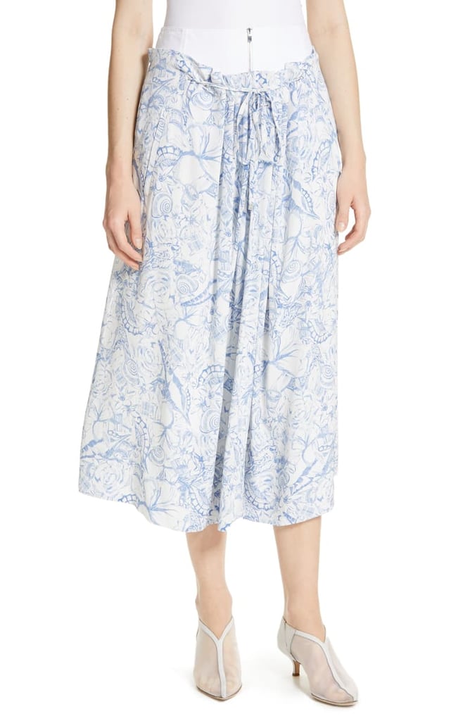 Tibi Isa Toile Print Layered Midi Skirt