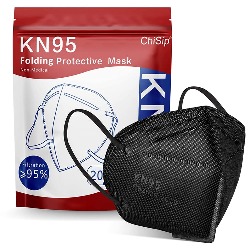 A Black KN95 Mask: KN95 Face Masks