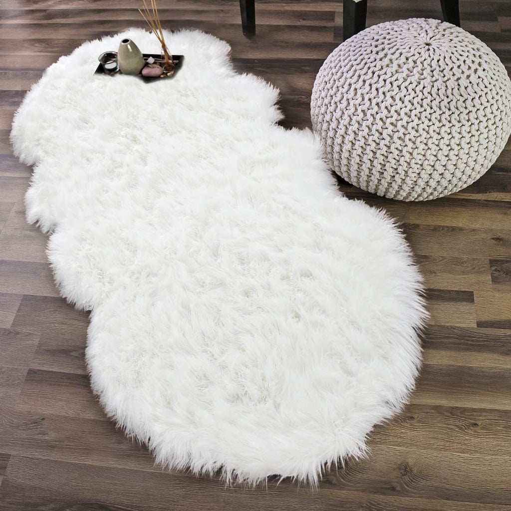 Noahas Faux Sheepskin Area Rugs Silky Long Wool Carpet