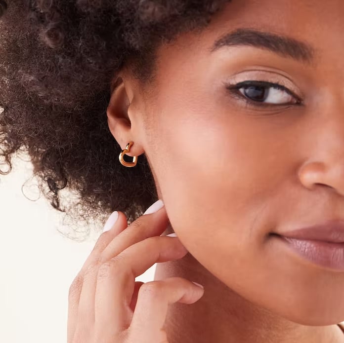 Alex and Ani Heart Huggie Hoop Earrings