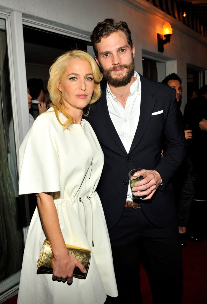 Gillian Anderson chatted up Jamie Dornan at W's party.