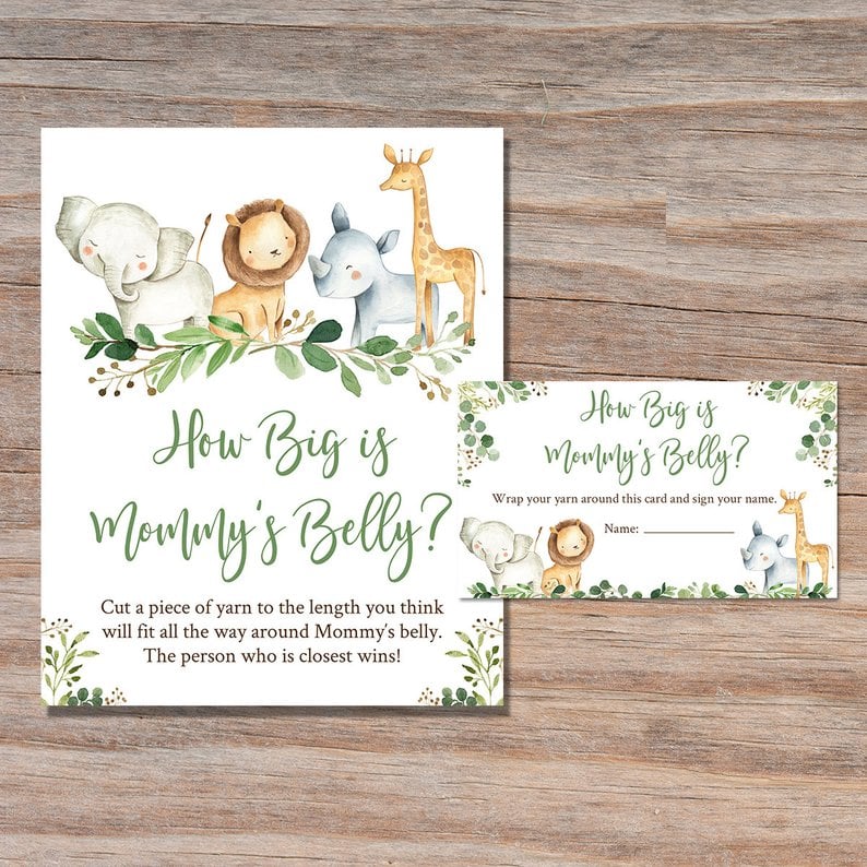 How Big Is Mommy's Belly Printable Game