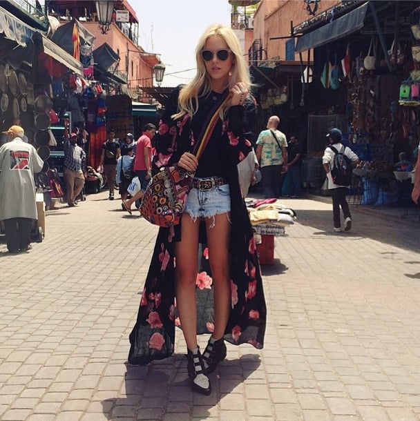 Cutoffs aren't just cutoffs when you add a flowy, bohemian kimono.
Source: Instaram user peaceloveshea