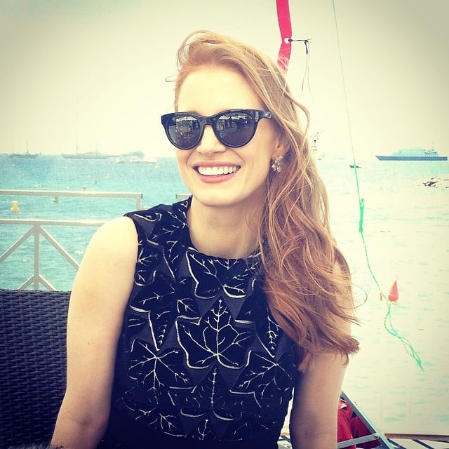 Jessica Chastain looked Cannes ready by the beach.
Source: Instagram user hollywoodreporter