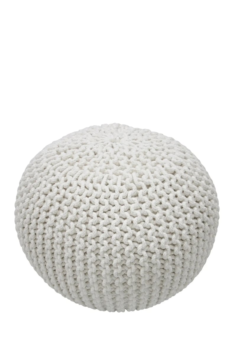 Best Knitted Pouf Ottoman: Nuloom Ling Knitted Round Pouf