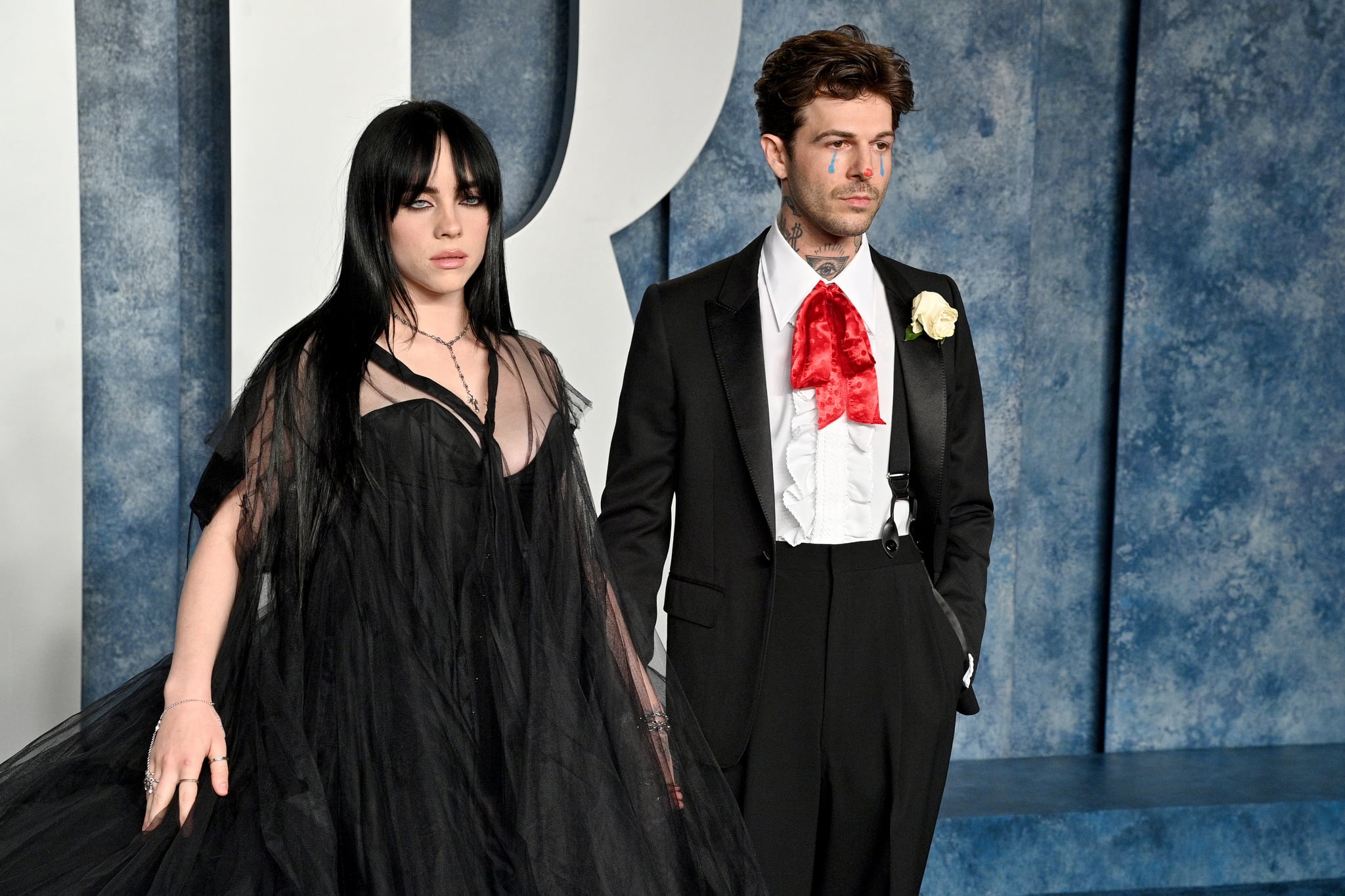 BEVERLY HILLS, CALIFORNIA - MARCH 12: Billie Eilish and Jesse Rutherford attend the 2023 Vanity Fair Oscar Party Hosted By Radhika Jones at Wallis Annenberg Center for the Performing Arts on March 12, 2023 in Beverly Hills, California. (Photo by Lionel Hahn/Getty Images)