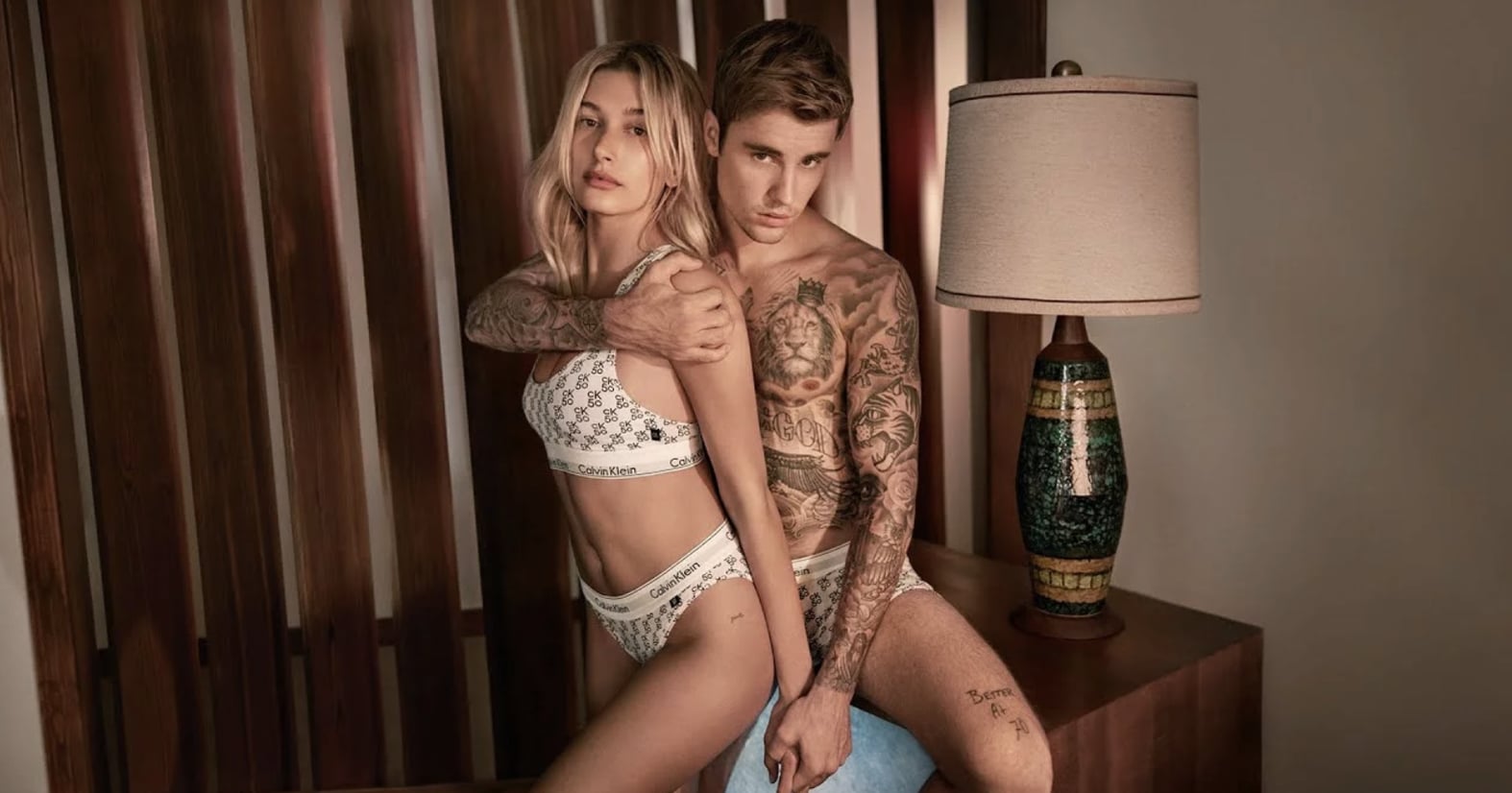 Justin Bieber and Hailey Baldwin Pose in Their Undies For CK | POPSUGAR  Fashion