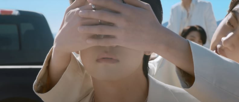 BTS's "Yet to Come" Music Video Easter Egg: Jin Covering V's Eyes