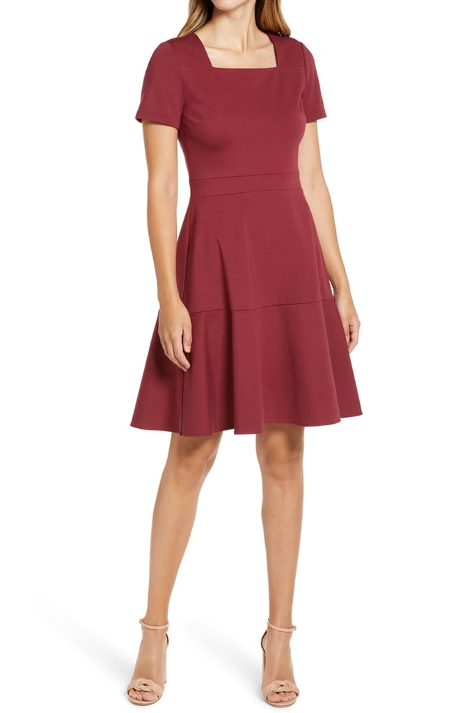 Rachel Parcell Square-Neck Fit & Flare Dress