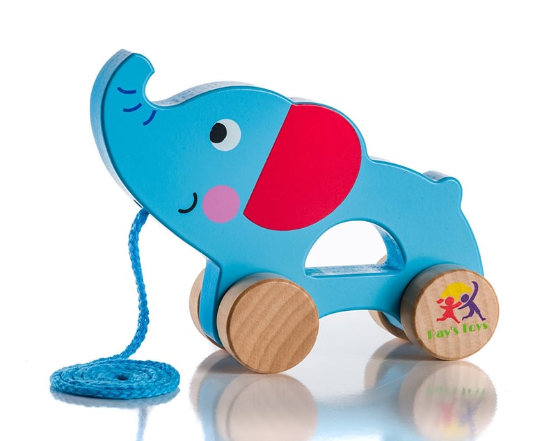 Wooden Pull Along Elephant Toy