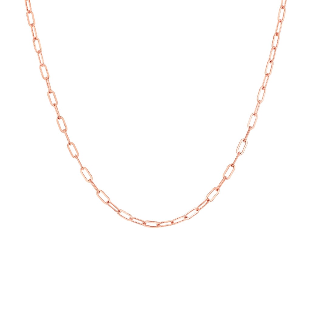 Grace Lee Petite Link Necklace, 14K Rose Gold