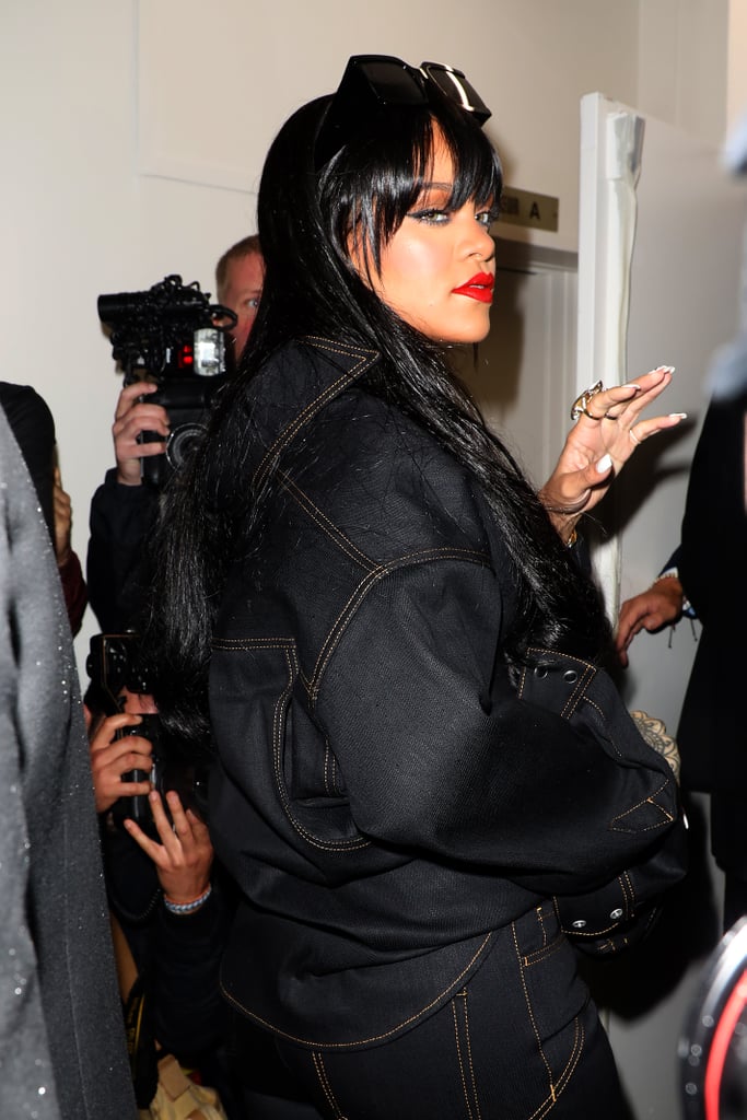 Rihanna's Fringe Haircut at Paris Fashion Week