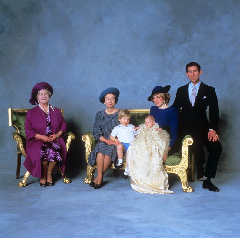 Prince Harry With His Great-Grandmother, Grandmother, Brother, and Parents