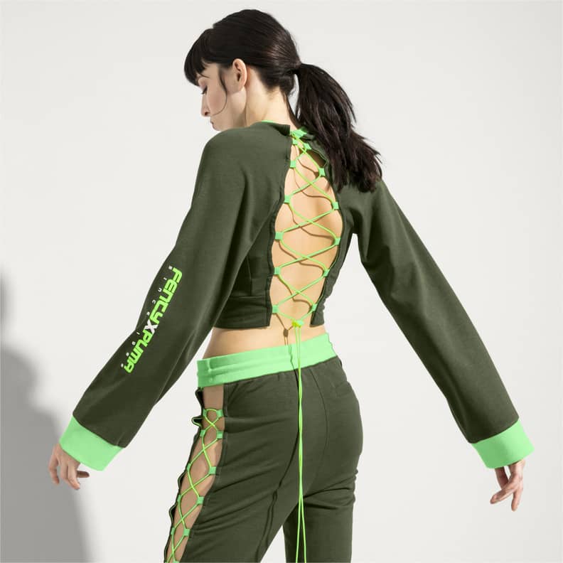 Fenty Puma by Rihanna Women Longsleeve Full Zip Bodysuit, Cotton