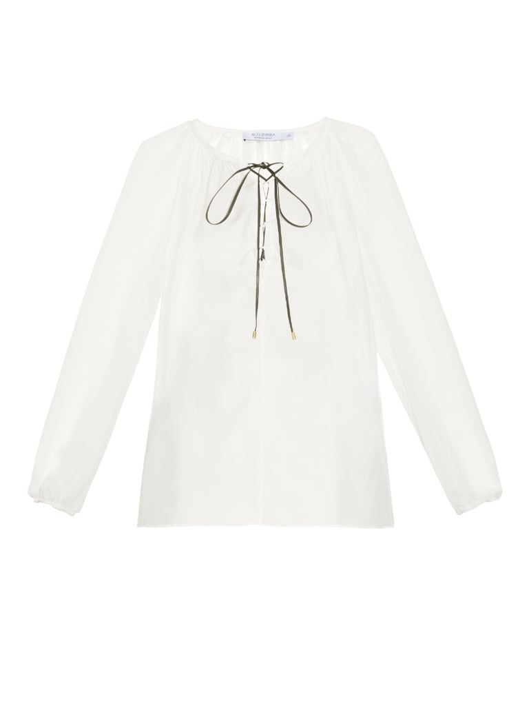 Altuzarra Pipit Lace-Up Silk Blouse ($633)