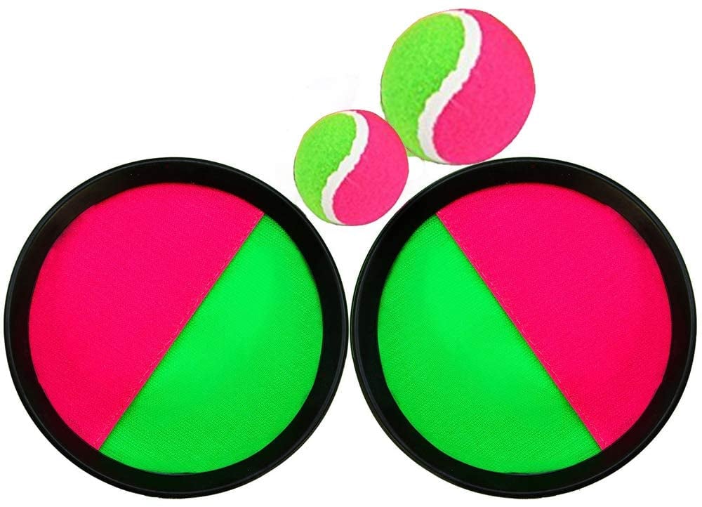 Playing Paddle Catch and Toss Game