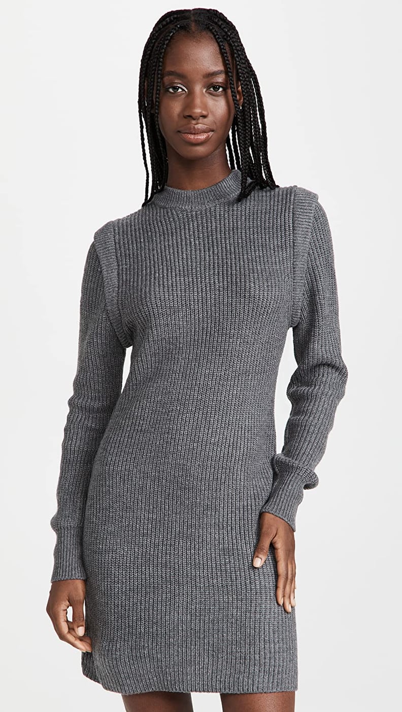 A Comfortable Sweater Dress: Wayf Lombard Mock Neck Sweater Dress