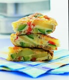 Spanish Omelet with Potatoes, Zucchini and Tomato