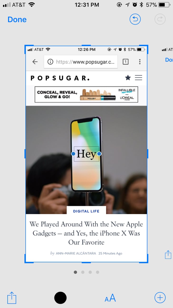 Add text to your screenshots. | How Do I Use Screenshots in iOS 11