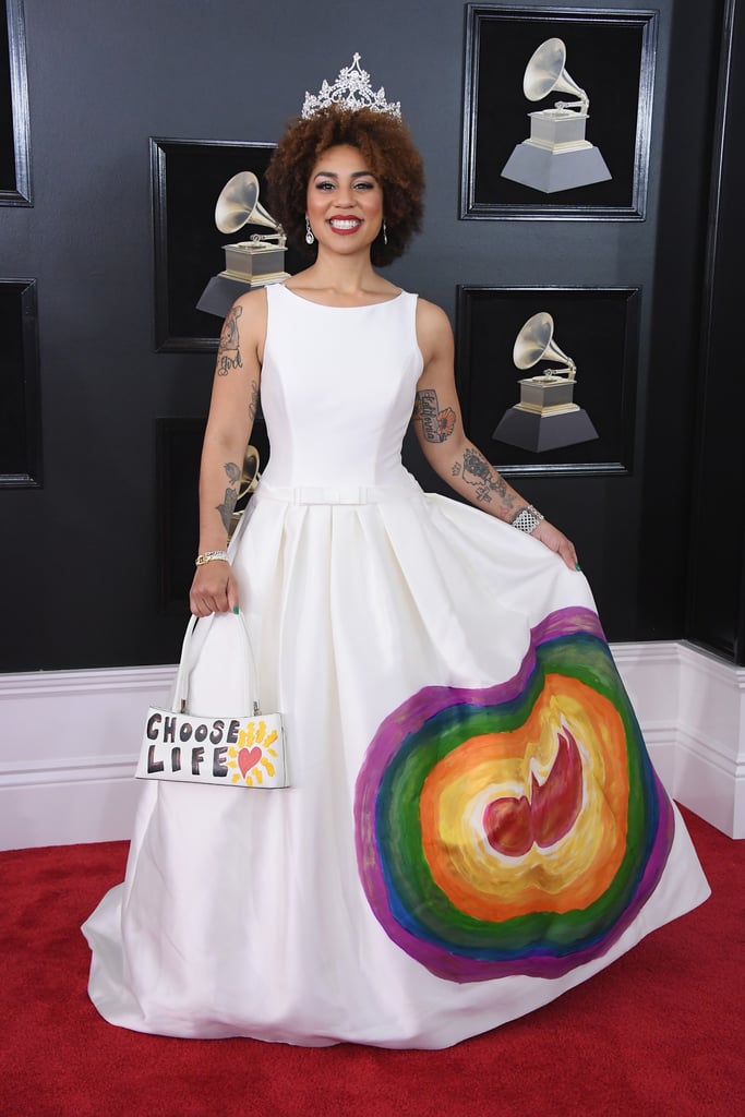 Joy Villa Pro-Life Dress at the 2018 Grammys